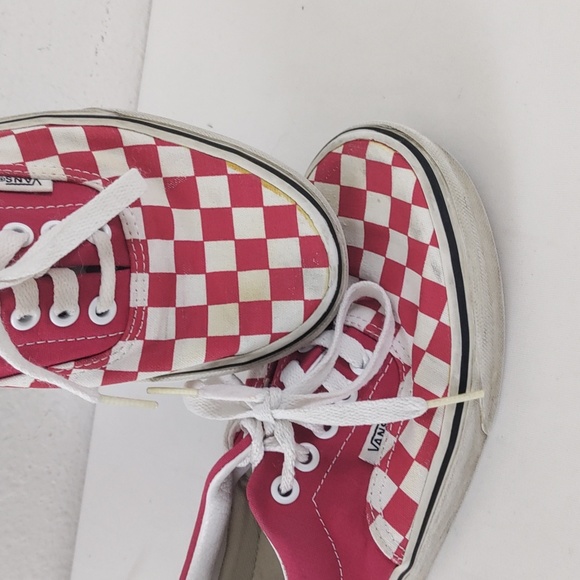Vans Unisex Red Checkered Shoes Size Mens 7 Womens 8.5 (507452) - Picture 11 of 12